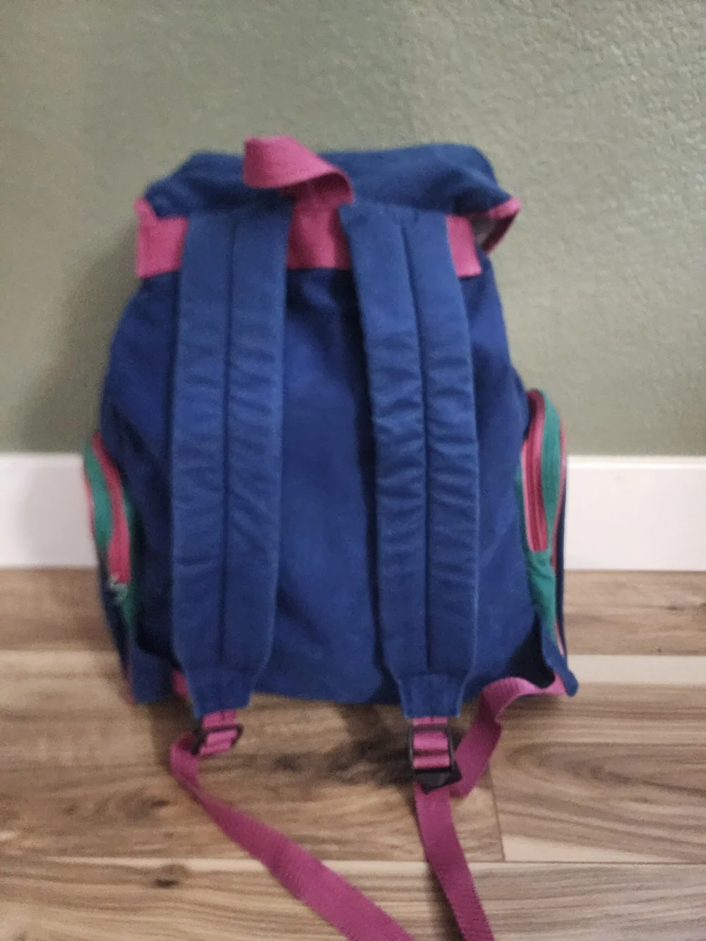 Vintage circa late 1990s Colorblock Backpack / Diaper Bag